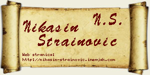 Nikašin Strainović vizit kartica
